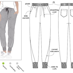 Joni Knit Track Pant // Sizes 16 18 & 20 // PDF Women's - Etsy