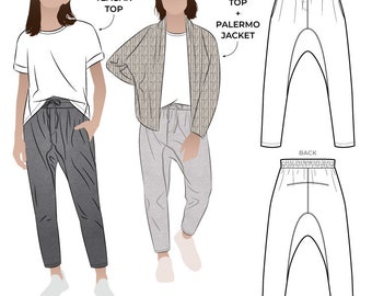 Palermo Knit Pant // Tailles 10, 12 & 14 // Style Arc PDF Sewing Pattern à télécharger instantanément - aucun patron papier ne sera envoyé