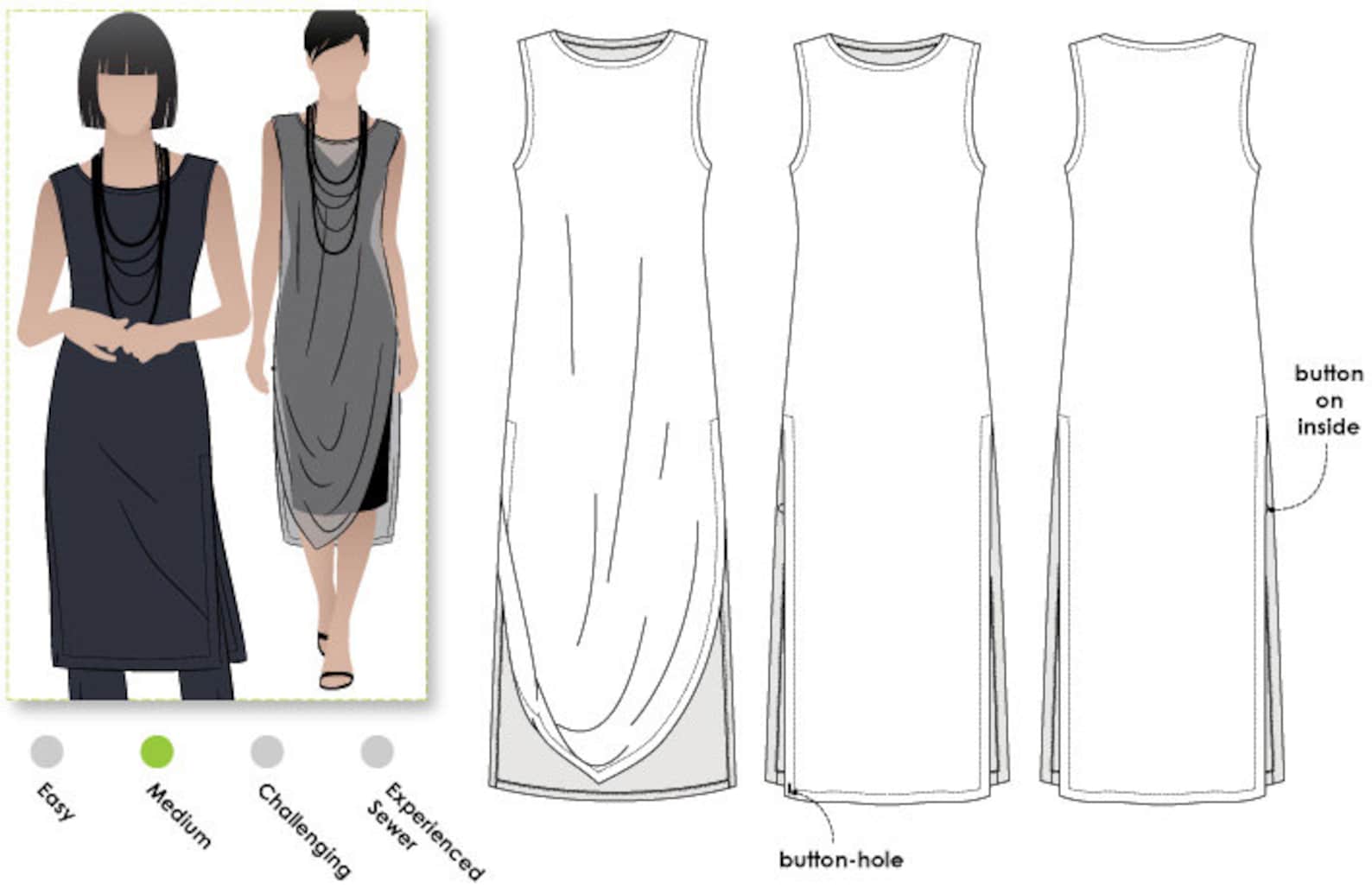 Longer design. Style Arc Sewing patterns.