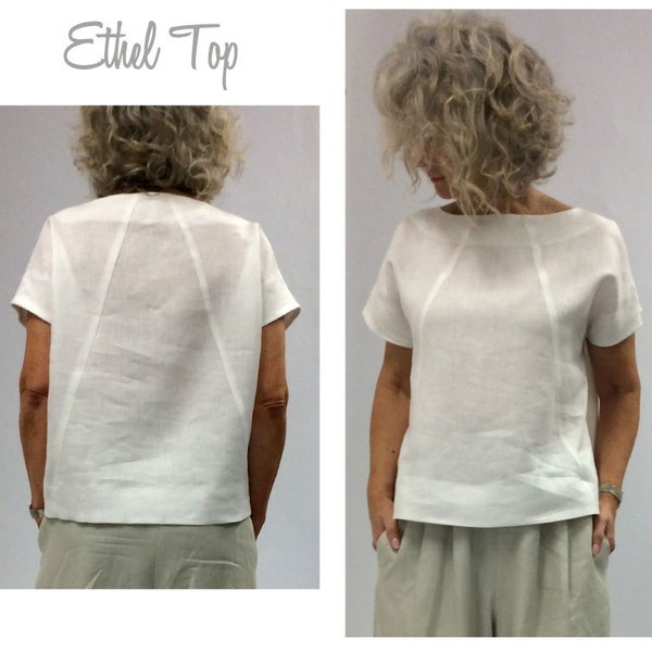 Designer Top PDF Sewing Pattern for Women - Sizes 10, 12, 14 - PDF Sewing Pattern for a Boxy-Shaped Top by Style Arc