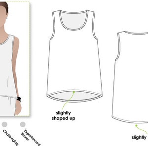 Evie Knit Top - Sizes 8, 10, 12 - Women's Sewing Pattern - Singlet Top PDF Sewing Pattern by Style Arc
