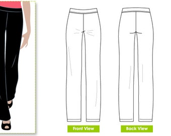 Linda Stretch Pant // Sizes 14, 16 & 18 // Women's Sewing Pattern for Instant Download