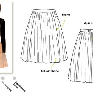 Margo Skirt Sewing Pattern // Sizes 22 24 26 // PDF Sewing - Etsy