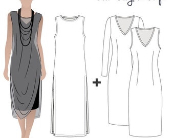 PDF patrons Cleo Designer Outfit - tailles 16, 18, 20 - féminin chez Style Arc - projet de couture - patron numérique