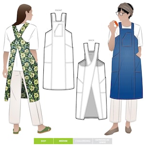 Style Arc | Sizes XS - XL | Pinnie Sewing Cooking Apron | PDF Pattern ...