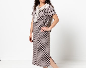 Style Arc | Sizes 4 - 16 | Blanche Knit Dress Pattern | PDF sewing pattern for printing at home or print store
