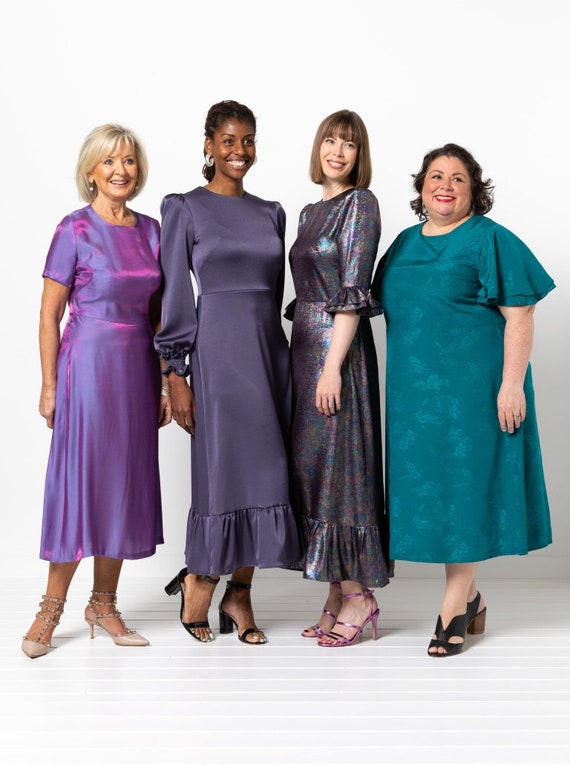 Style Arc | Sizes 4 - 16 | Queenie Woven Dress Pattern | PDF Pattern for Printing at Home or Print Store - Etsy Style Arc | Sizes 4 - 16 | Queenie Woven Dress Pattern | PDF Pattern for Printing at Home or Print Store - Etsy