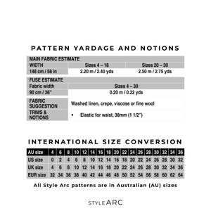 Style Arc Sizes 4 16 Loddon Woven Pant PDF pattern for printing at home or print store image 9