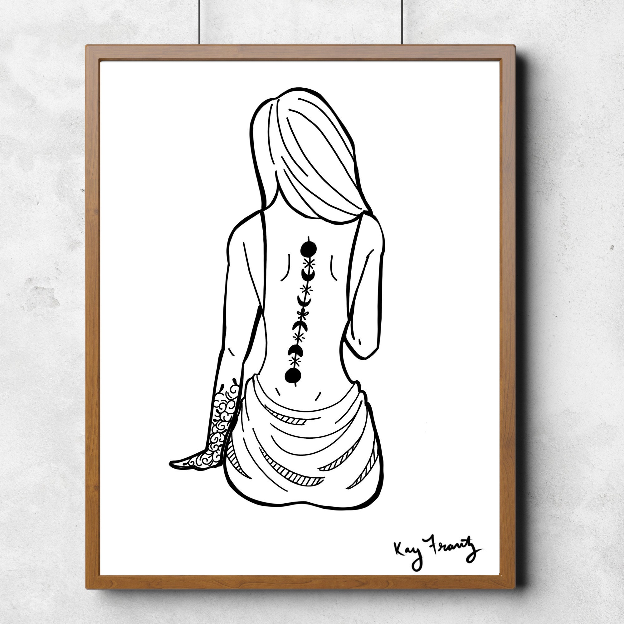 Feyre Archeron Back Tattoo ACOTAR Poster for Sale by mondocut  Redbubble