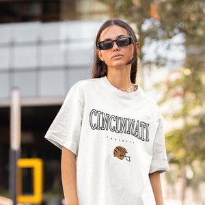 Camiseta de fútbol de Cincinnati / Camiseta de fútbol de estilo vintage de Cincinnati / Camiseta de Cincinnati / Camiseta de fútbol del domingo / Camiseta de Cincinnati