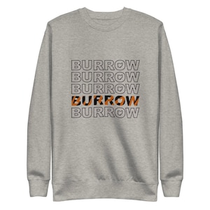 Joey Burrow Sweatshirt | Football Sweatshirt | Vintage Style Cincinnati Football Crewneck Sweatshirt | Sunday Football Sweatshirt