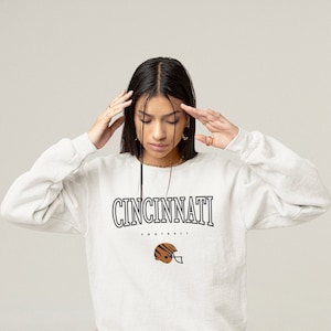 Cincinnati Football Sweatshirt | Vintage Style Cincinnati Football Crewneck Sweatshirt | Cincinnati Sweatshirt | Sunday Football Sweatshirt