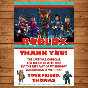 Roblox Birthday Invitation Roblox Invite Roblox Party Etsy - roblox game about thomas