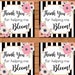 Teacher Appreciation Week Tags Thank You For Helping Me Bloom - Teacher Gift Tag - Black White Stripes Thank You Tags Teacher Thank You
