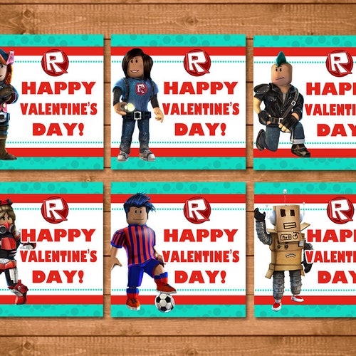 Valentines Cards Paper Video Game Instant Download Roblox Valentines Day Roblox Digital ...