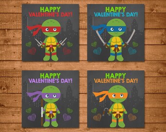 Ninja Turtle Valentine Cards | Etsy