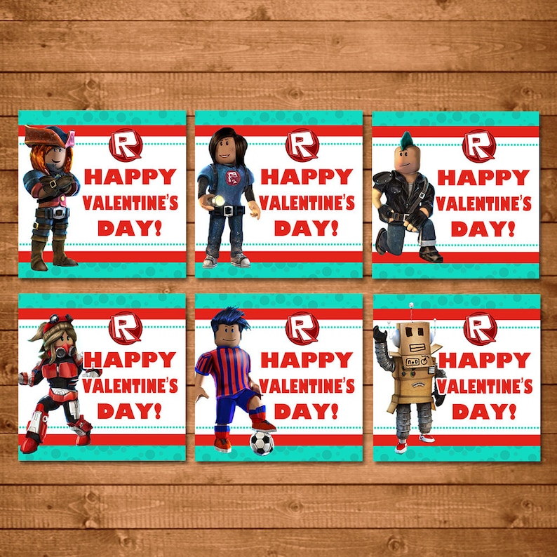 Roblox Valentines Day Cards Roblox School Valentines Cards Roblox Printable Cards Roblox Valentine - 