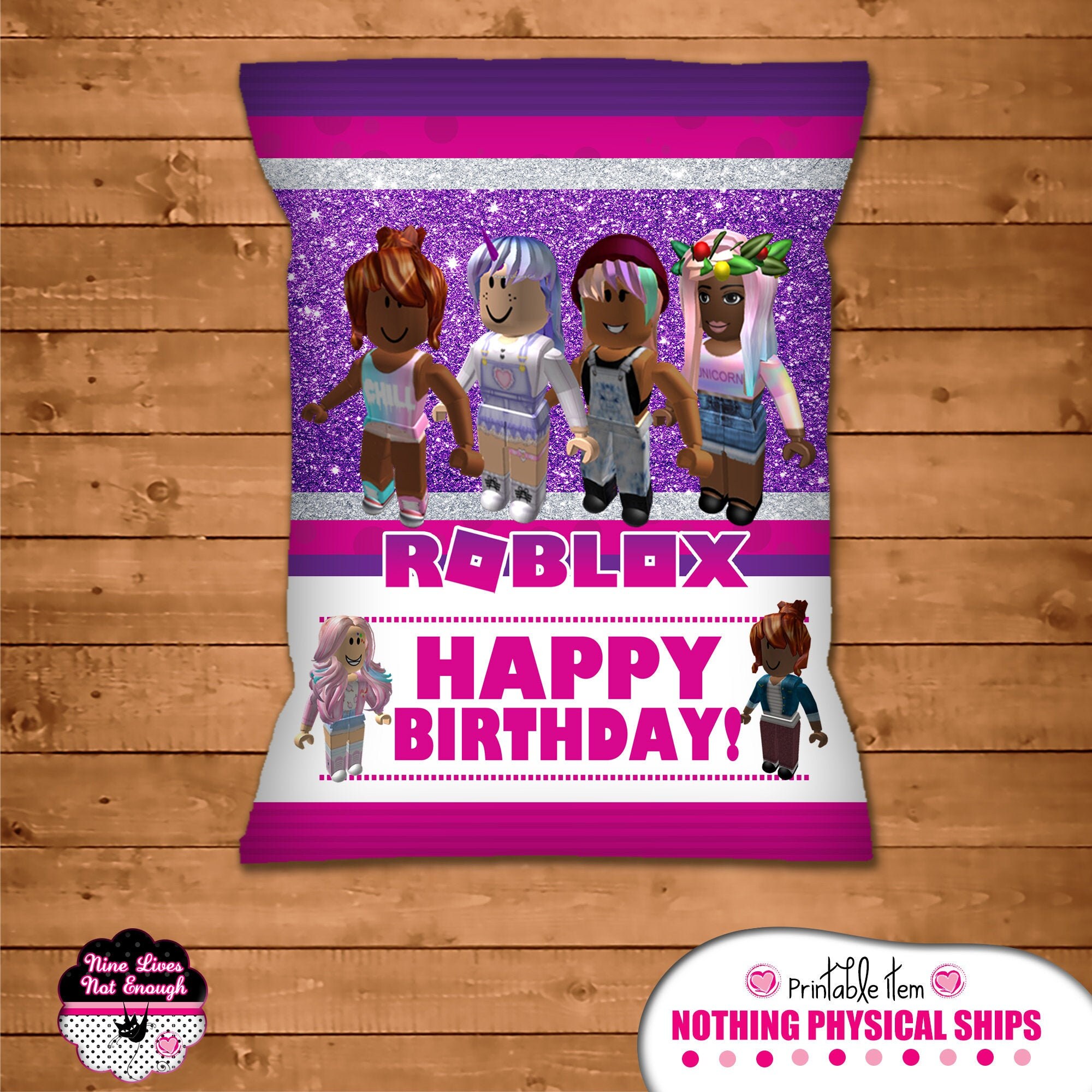 Roblox Birthday Chip Bags