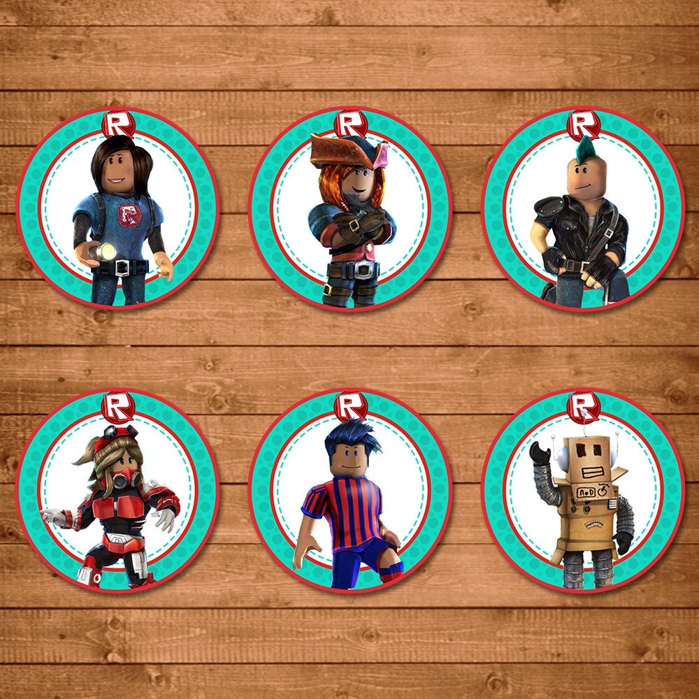 roblox cupcake toppers roblox stickers roblox birthday etsy