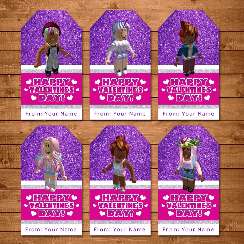 Girl roblox valentine s day gift tags roblox school etsy