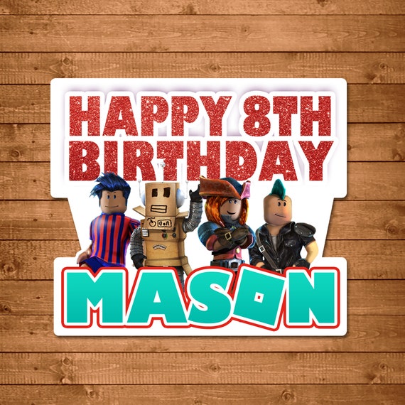 Roblox Cake Topper Roblox Cake Centerpiece Roblox Birthday Etsy - mason returns roblox