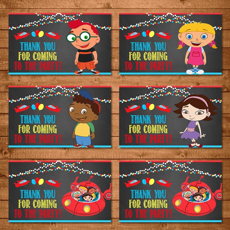 Little Einsteins Party Tags Chalkboard Little Einsteins Favor Tags Little Einsteins Birthday Party Favors Little Einsteins Printable - 