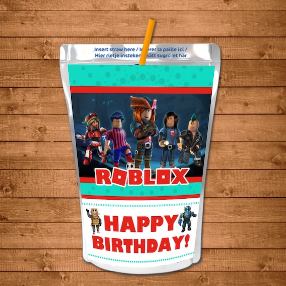 Roblox Capri Sun Labels Roblox Drink Label Roblox Birthday Etsy - roblox theme birthday personalized juice labels printed and etsy