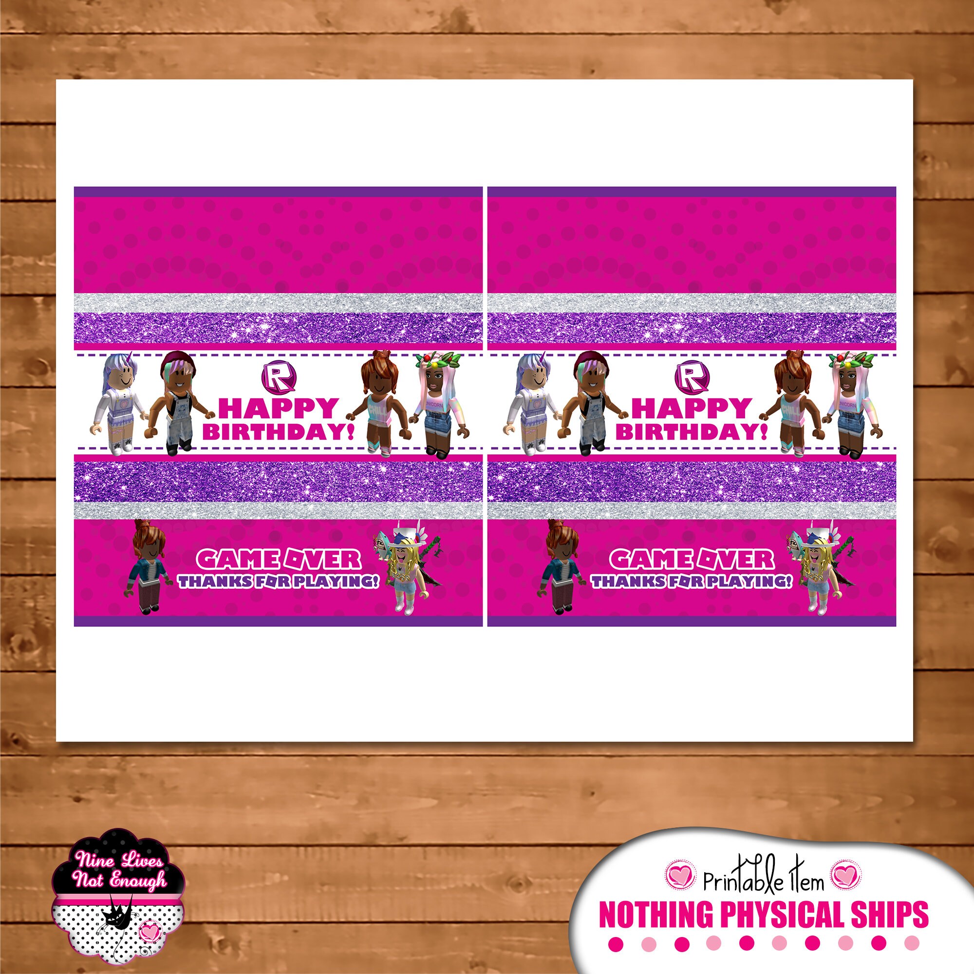 Girl Roblox Candy Bar Wrapper Roblox Chocolate Bar Label | Etsy