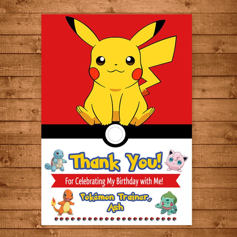 Pokemon Pikachu Thank You Card Pokemon Pikachu Thank You Etsy Pokemon Pikachu Thank You Card Pokemon Pikachu Thank You Etsy