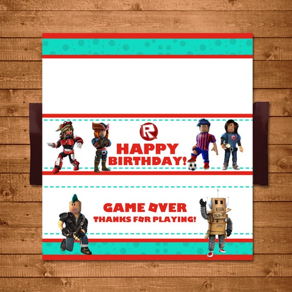 Roblox Candy Bar Wrapper Roblox Chocolate Bar Label Roblox Etsy - roblox dog etsy