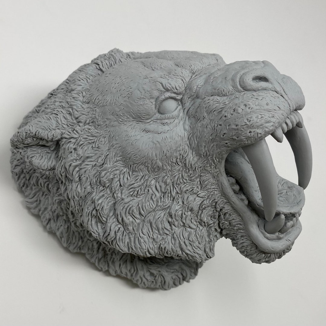 Teeth Bust Saber Tooth Cat Bust by Mick Wood (smilodon) - Etsy