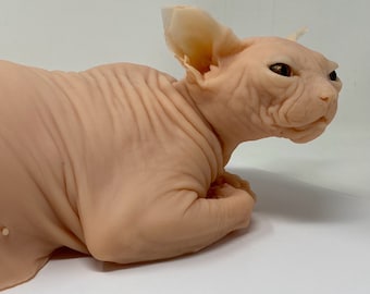 Sphynx katt "Ebony" silikon dödsgjutning