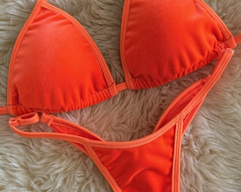 Slip regolabili per costume da posa in velluto - Bikini Division