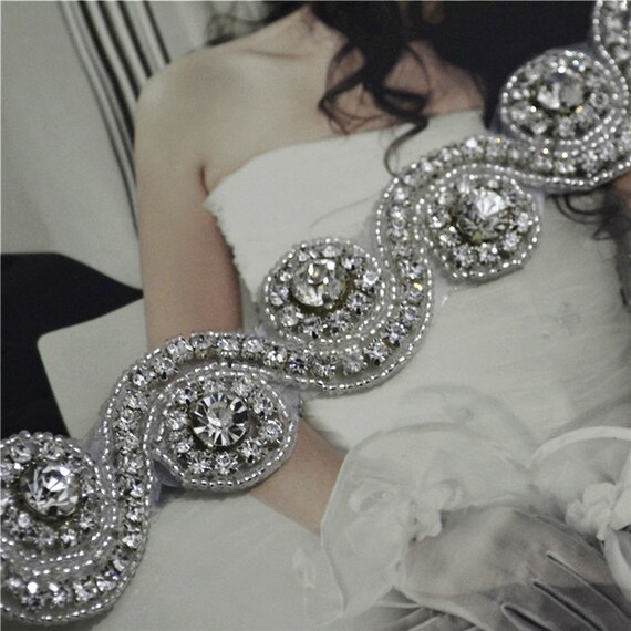 Diy Wedding Dress Accessories Bridal Sash Belt Rhinestone Sash Etsy