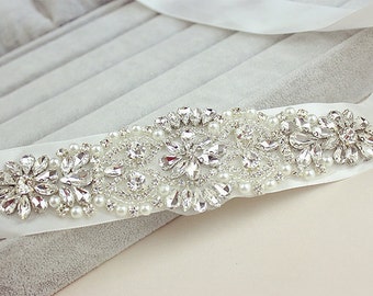 Bridal Rhinestone Sash Belt  Wedding Crystal Sash Belt Wedding Accessories