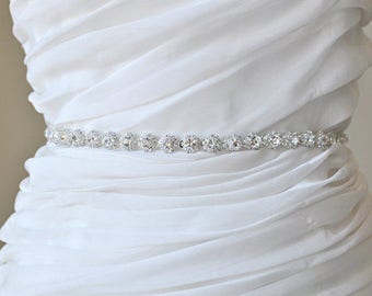 Bridal Sash Belt  Wedding Sash Crystal Belt