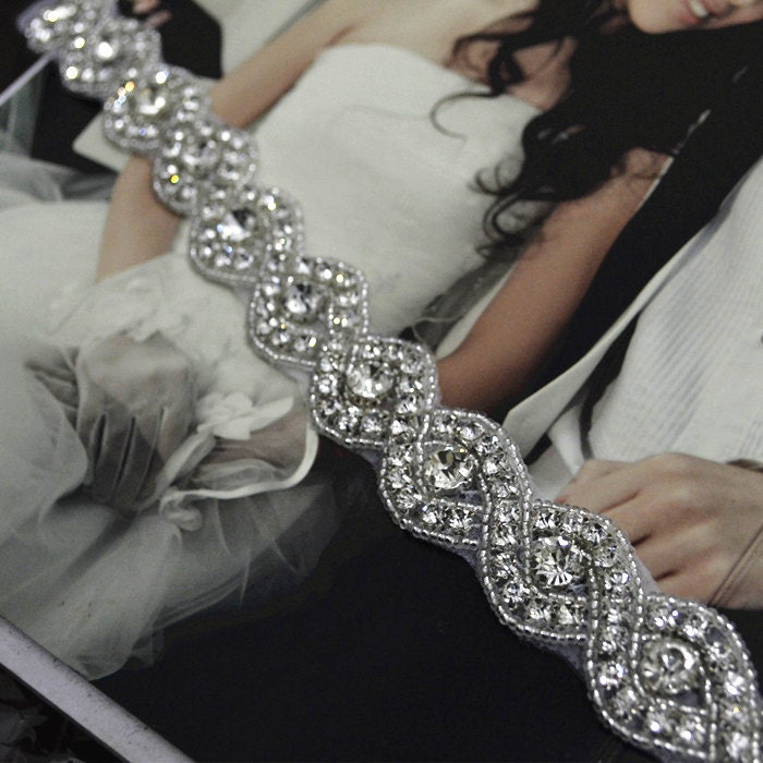 DIY Wedding Dress Accessories Bridal Sash Belt Rhinestone Sash Etsy