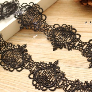 1 yard of Black Lace Trim 4.3cm width