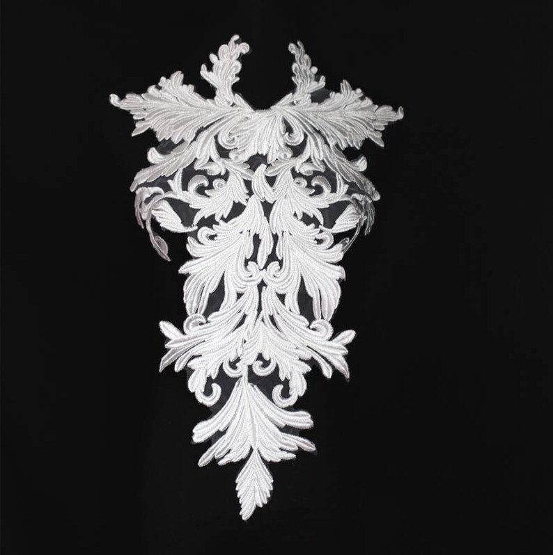 Floral Lace Applique Bridal Lace Applique Mercerised Lace Applique
