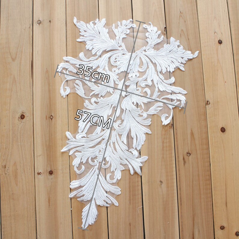 Floral Lace Applique Bridal Lace Applique Mercerised Lace Applique