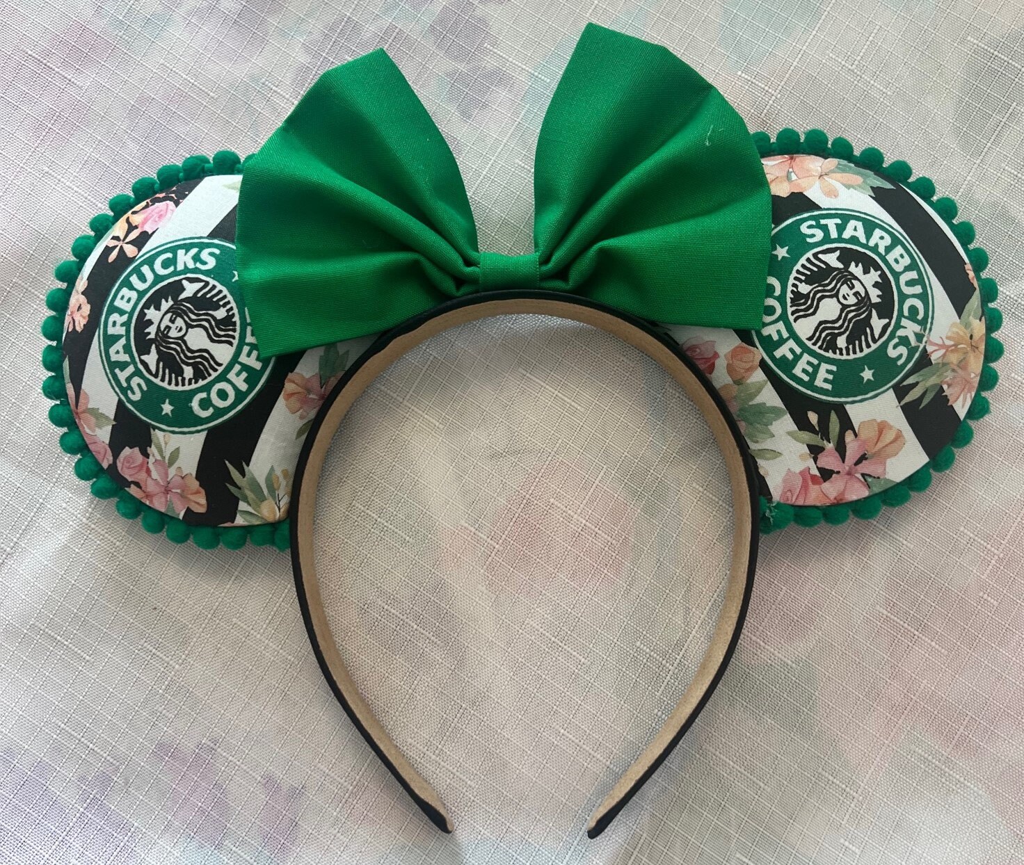 Starbucks Themed: Handmade Disney Ears Starbucks Inspired Mouse Ears - Etsy main image 2