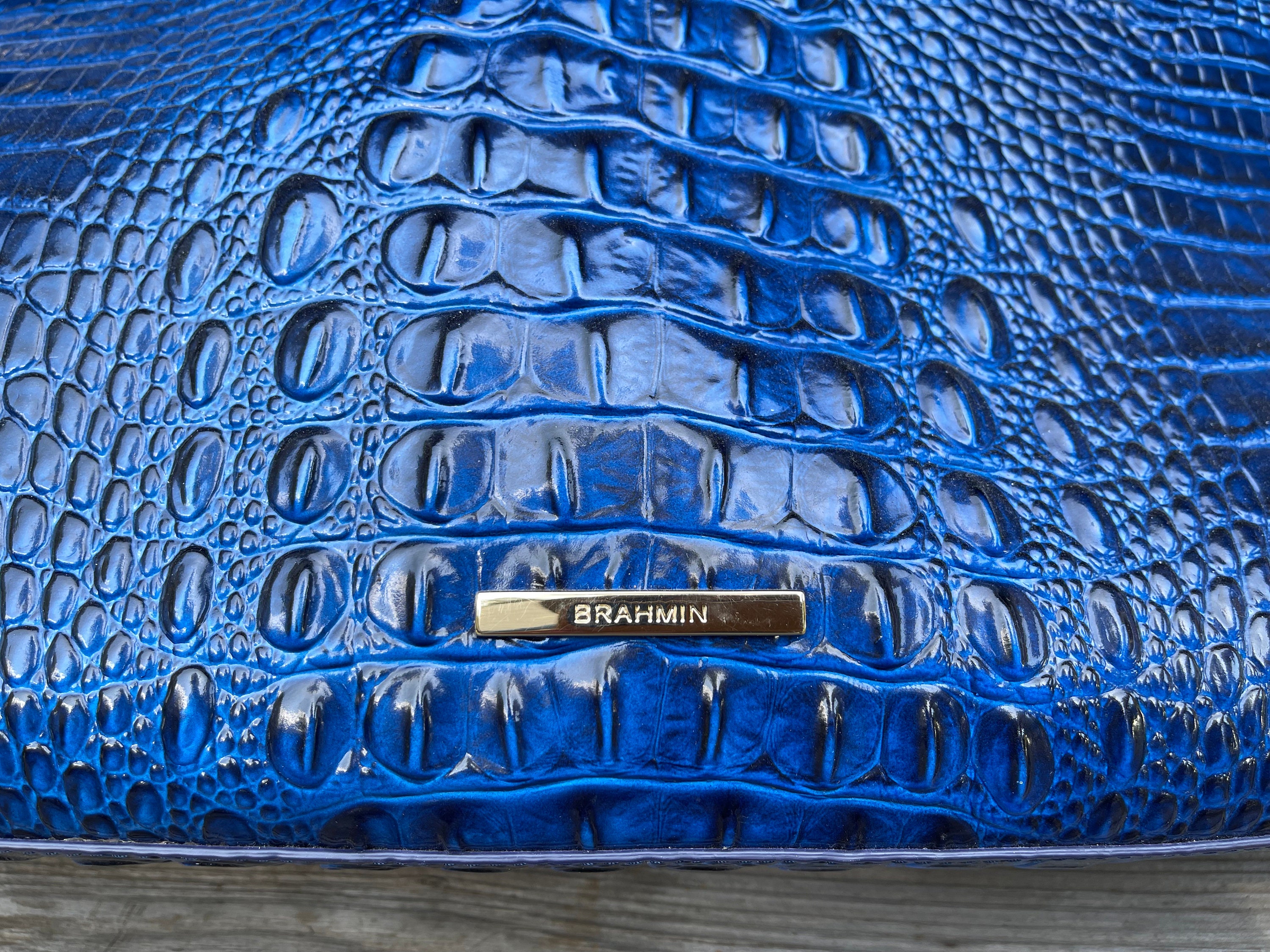 Brahmin Bag Elaine, Sapphire Melbourne, Excellent Nearly New 