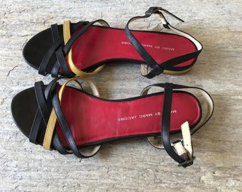 Pre-owned Designer Marc Jacobs Women's Leather Sandals European Size 38 US Size 7.5