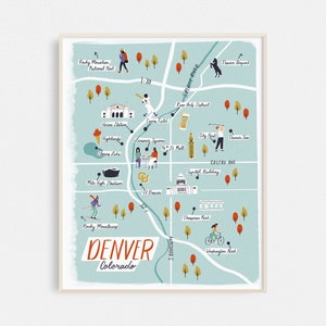 Mapa ilustrado de Denver Colorado