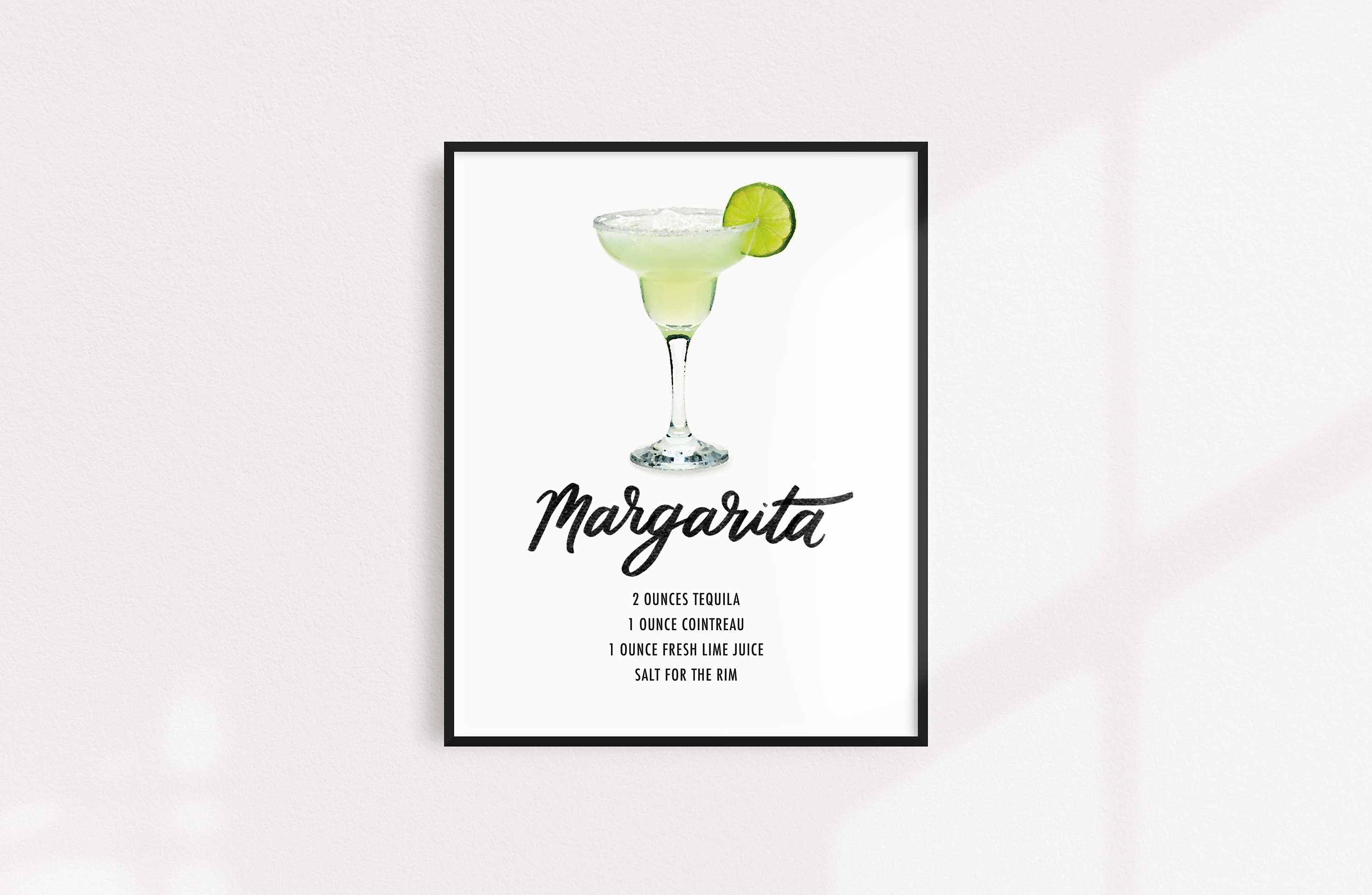 Margarita Drink Recipe Art Print-printable Instant Download | Etsy