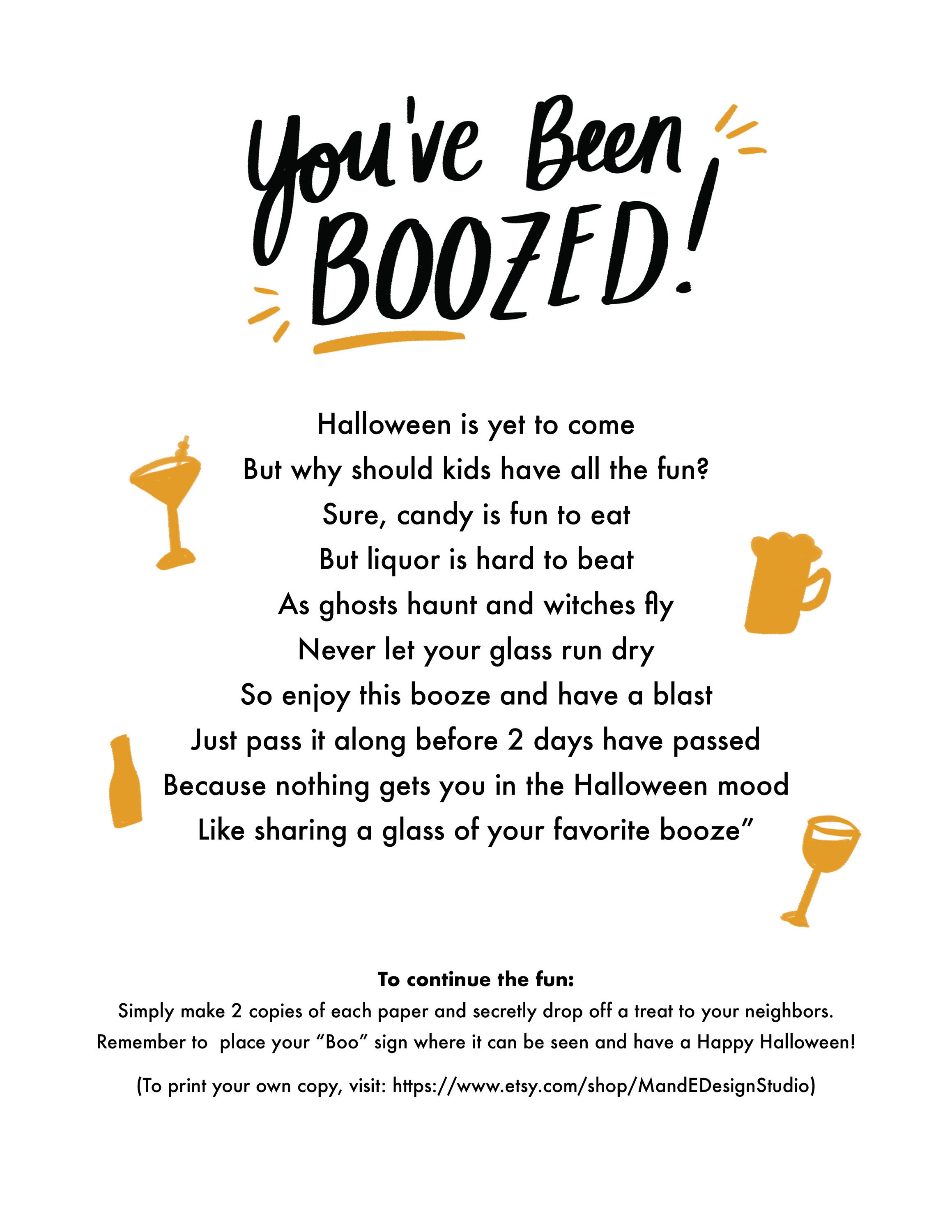You ve Been Boozed We ve Been Boozed Printable Etsy