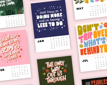 Printable Inspirational Quotes Calendar 2023 - Etsy
