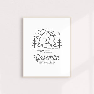 Poster Art Print - Yosemite Poster White