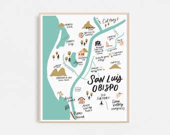Poster Art Print - San Luis Obispo Map