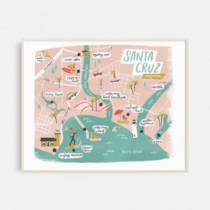Arte do Mapa de Santa Cruz - Impressão